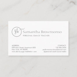 Choreograf des Custom Foto Dance Studio Visitenkarte
