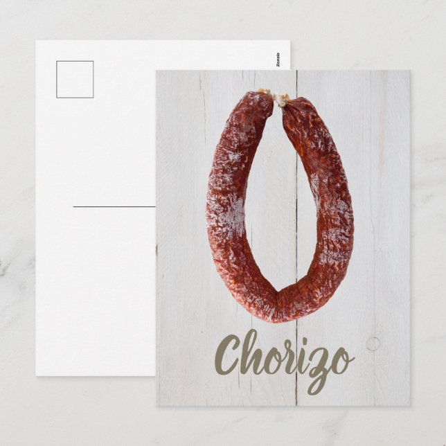Chorizo Sausage Feiertagspostkarte (Vorne/Hinten)