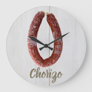 Chorizo-Wurst Große Wanduhr