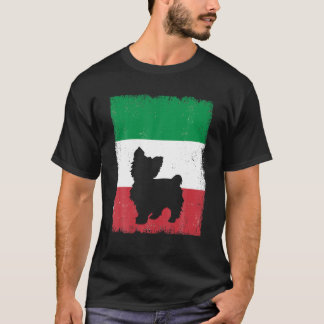 Chorkie Dog Italienische Flagge Italienische Vinta T-Shirt