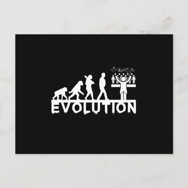 Chorkonduktor Evolution Chorus Chormusikgeschenk Postkarte (Vorderseite)