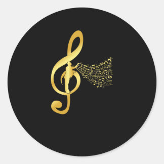 Chorleiter Clef Notes Chormusikchor Gif Runder Aufkleber