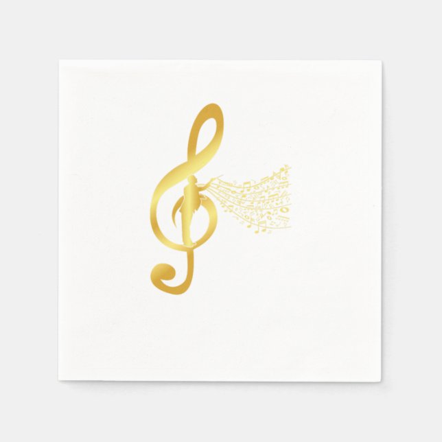 Chorleiter Clef Notes Chormusikchor Gif Serviette (Vorderseite)