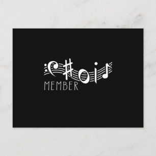 Chormitglied Chorus Clef Singer Chormusikgeschenk Postkarte