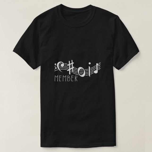 Chormitglied Chorus Clef Singer Chormusikgeschenk T-Shirt (Design vorne)