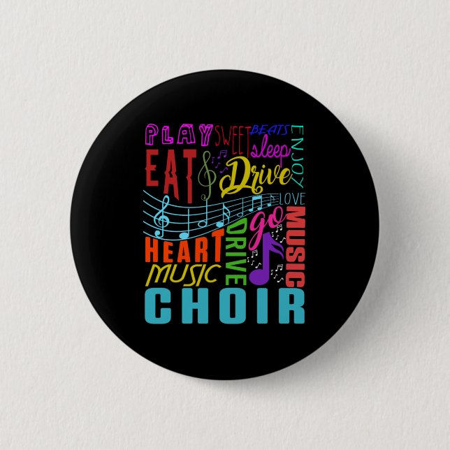 Chormusikchor Chormusikdirigent Geschenk Button (Vorderseite)