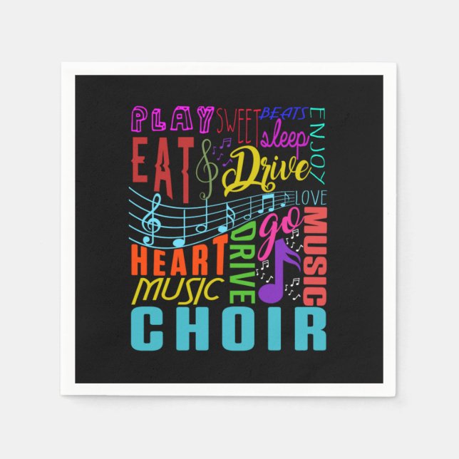 Chormusikchor Chormusikdirigent Geschenk Serviette (Vorderseite)