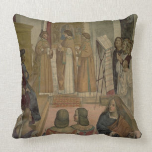 Chorszene, vom Leben von St. Benedict (fresc Kissen