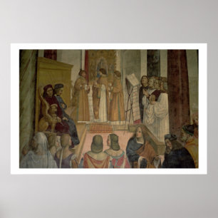 Chorszene, vom Leben von St. Benedict (fresc Poster