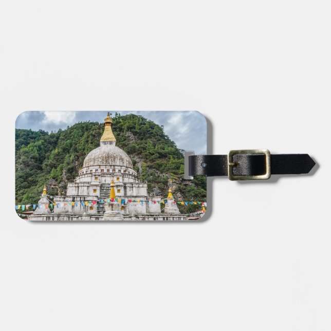 Chorten Kora - Ostbhutan, Himalaya, Asien Gepäckanhänger (Vorderseite horizontal)