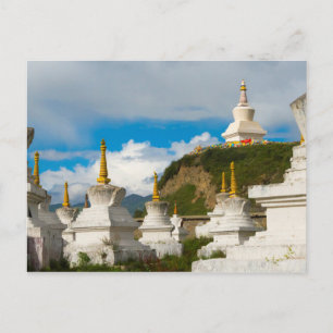 Chortens des Klosters Tagong Postkarte