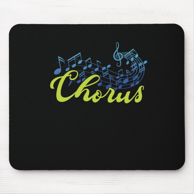 Chorus Choir Notes Leiter Chormusik Geschenk Mousepad (Vorne)