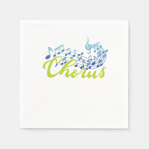 Chorus Choir Notes Leiter Chormusik Geschenk Serviette
