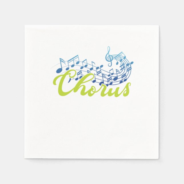 Chorus Choir Notes Leiter Chormusik Geschenk Serviette (Vorderseite)