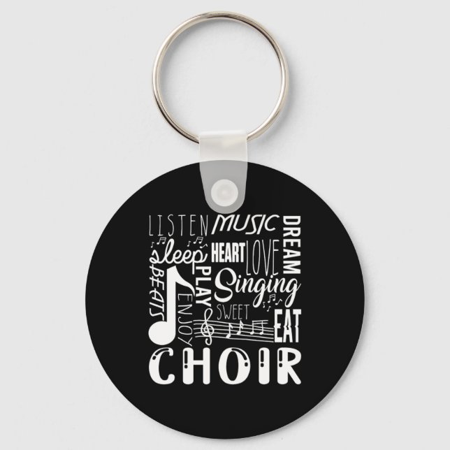 Chorus Chorus Chorchester Musiknoten Clef Geschenk Schlüsselanhänger (Vorderseite)