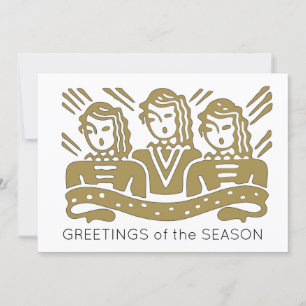 Chorus de musique Chorale de Noël carte de voeux