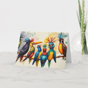 Chorus d'oiseaux colorés