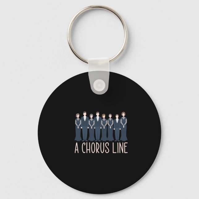 Chorus Line Chorgesang Chormusik Geschenk Schlüsselanhänger (Vorderseite)