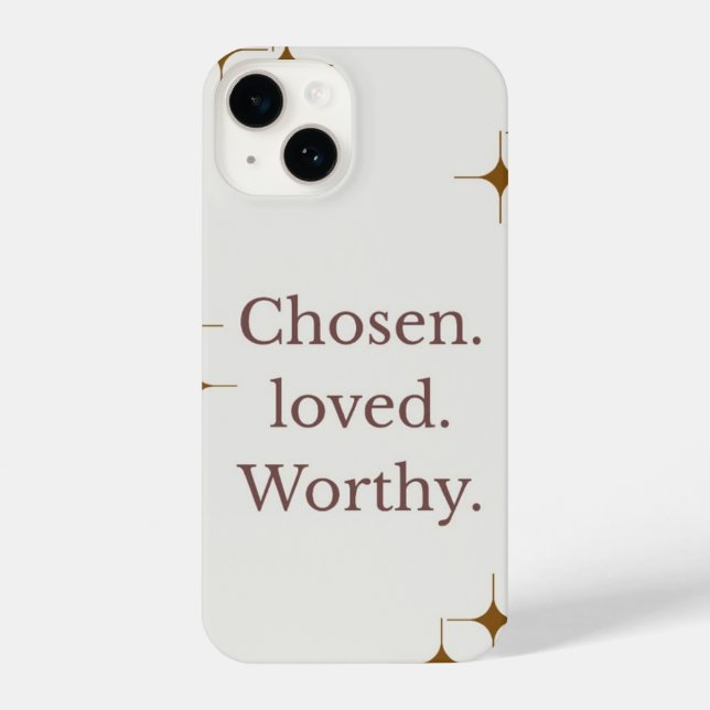 "Chosen Loved Worthy" IPhone 14 Handycase iPhone 14 Hülle (Rückseite)