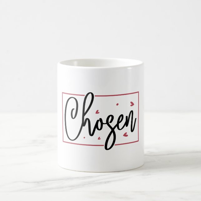 Chosen Mug Chrétien avec Design Coeur Rouge (Centre)