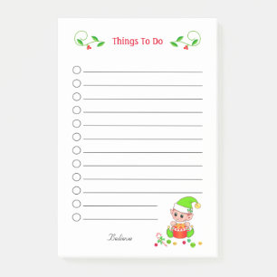 Choses de lutin de Noël mignonnes à faire Post-it