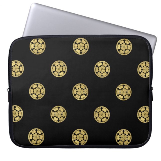 Chosokabe Montag japanischer Samuraiclan Laptopschutzhülle (Vorderseite)