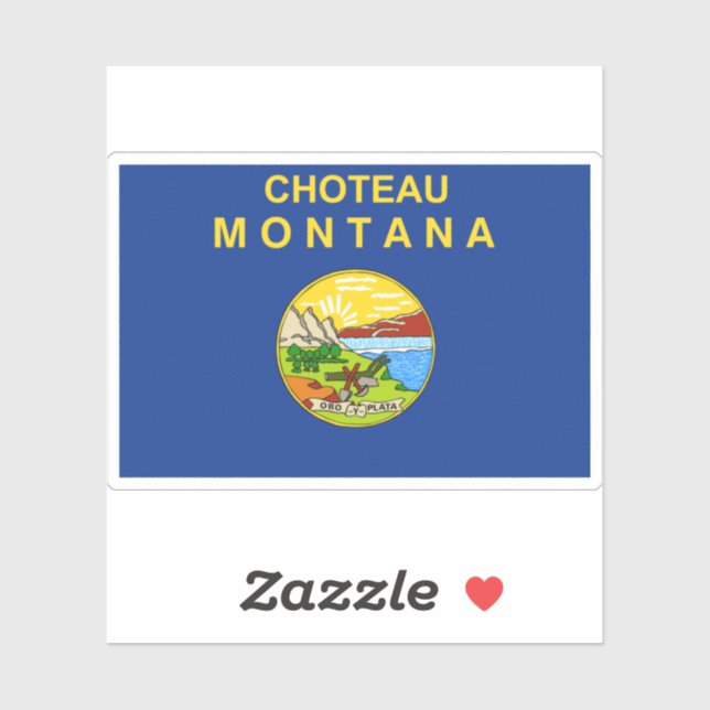 Choteau Montana Aufkleber (Blatt)