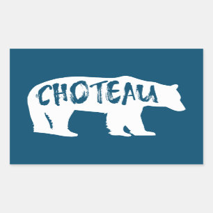 Choteau Montana Bear Rechteckiger Aufkleber