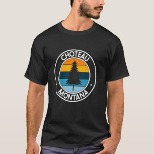Choteau Montana MT USA City Pride Retro Sunset T-Shirt