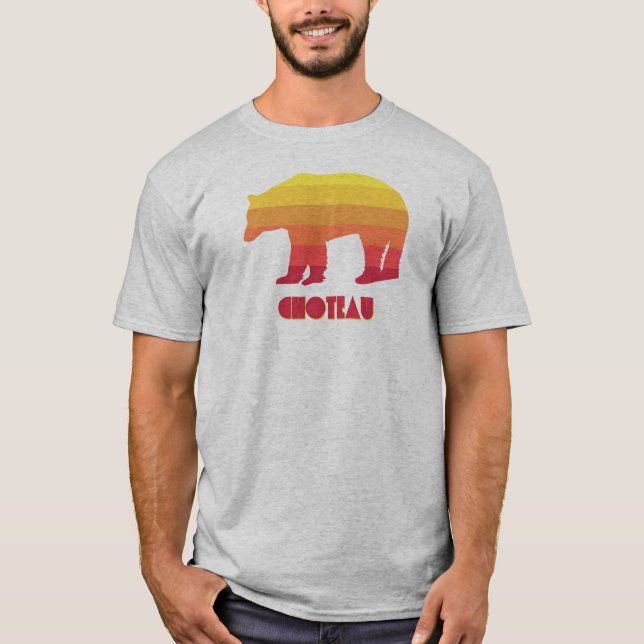 Choteau Montana Rainbow Bear T-Shirt (Vorderseite)