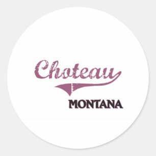 Choteau Montana Stadt-Klassiker Runder Aufkleber