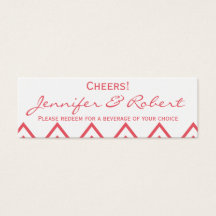 Chou de miel rose Mariage Chevron moderne Tick