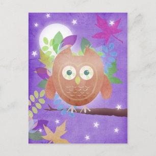 Chou en papier - violet - cartes postales