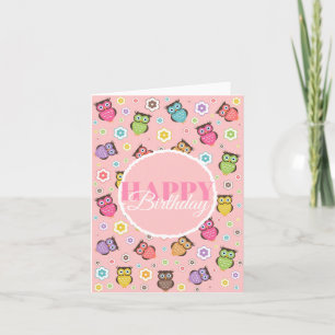Chouette adorable et motif floral