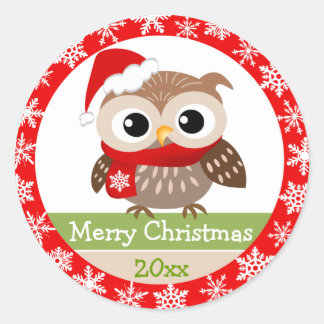 Chouette Bébé 1er Stickers de Noël