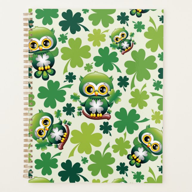 Chouette bébé mignonne St Patrick dessin animé (Devant)