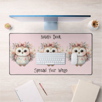 Chouette Boho Kawaii Illustration rose