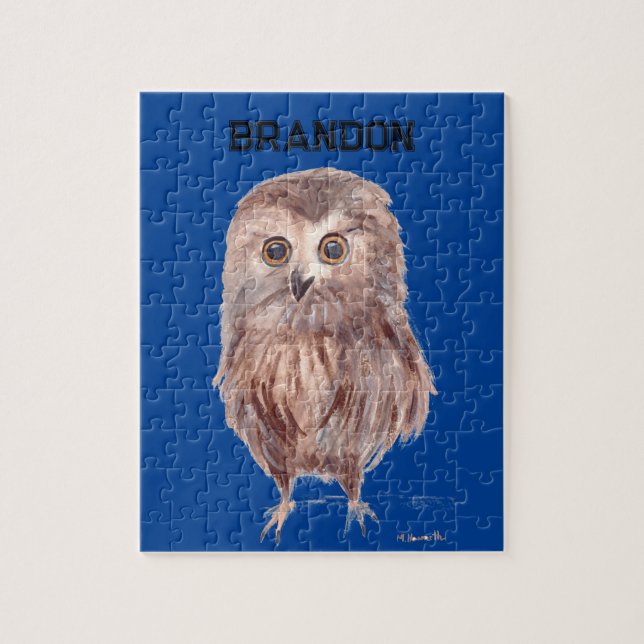 Chouette bois forêt bois forêt bois Jigsaw Puzzle (Vertical)