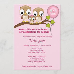Chouette Chouette Invitations Fille Maman Papa