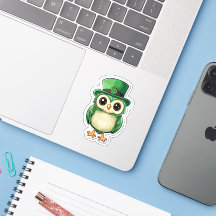 Chouette Chouette Sticker de jour St. Patrick