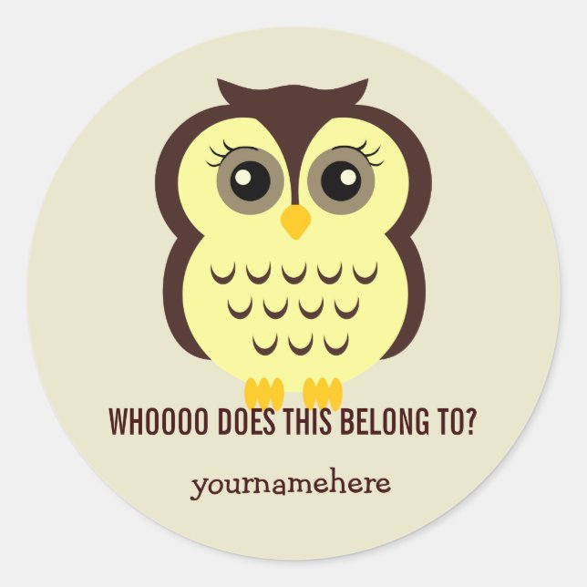Chouette Cutesy CELA APPARTIENT AUX Stickers (Devant)