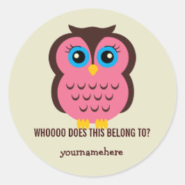 Chouette Cutesy CELA APPARTIENT AUX Stickers