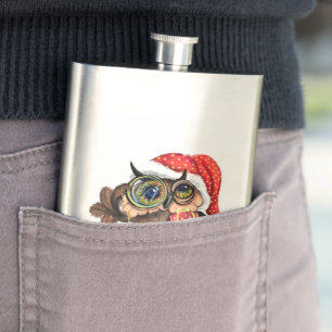 Chouette de Noël en fiole avec cadeaux