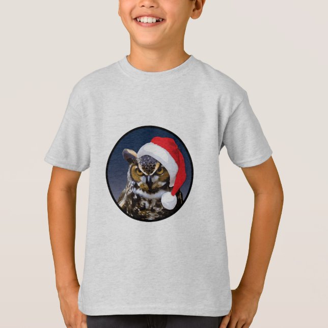 Chouette de Noël - T-shirt de base pour enfants (Devant)