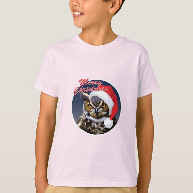 Chouette de Noël - T-shirt de base pour enfants (Devant)