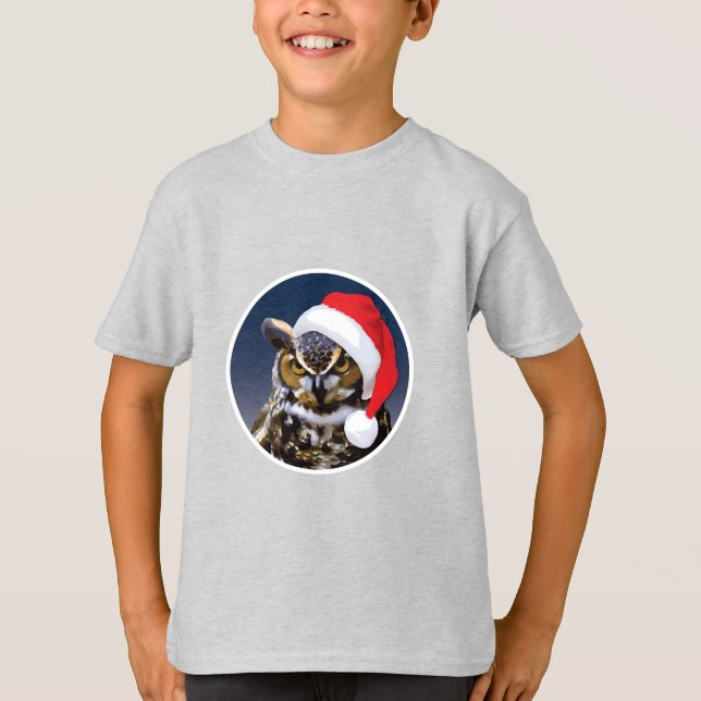 Chouette de Noël - T-shirt de base pour enfants (Devant)