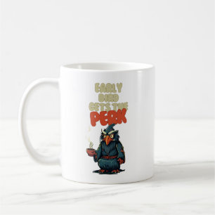 Chouette drôle tenant de la Mug de café