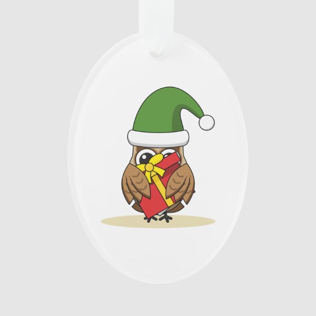 Chouette elfe de Noël avec présent (devant)