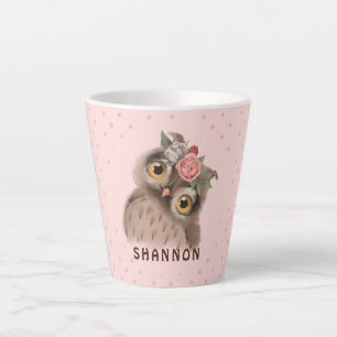 Chouette florale Latte Mug