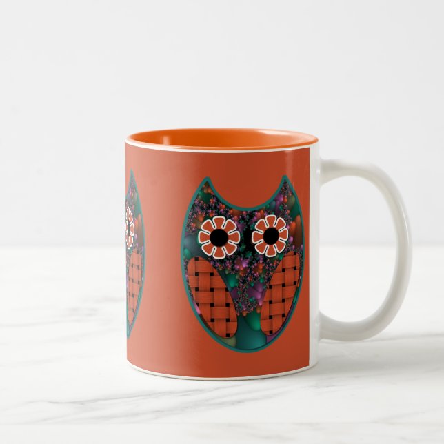 Chouette fractale Mug (Droit)